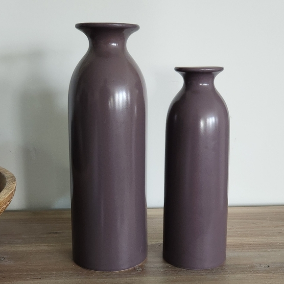 🌸 Elegant Lavender Ceramic Vase Set – Heavy Weight, Excellent Condition - Picture 3 of 16